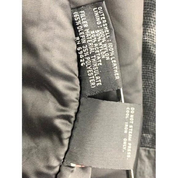 Wilsons Black Leather Belted Jacket Women's Medium with Thinsulate Lining Vtg - Picture 11 of 16